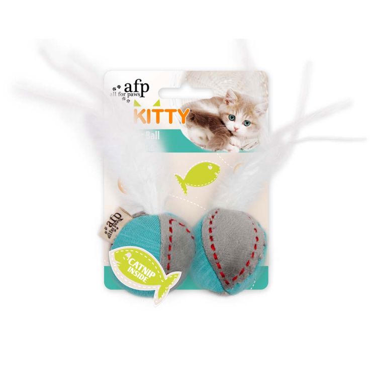 Cat toy - Kitty Feather Ball Turquoise_thumbnail_0