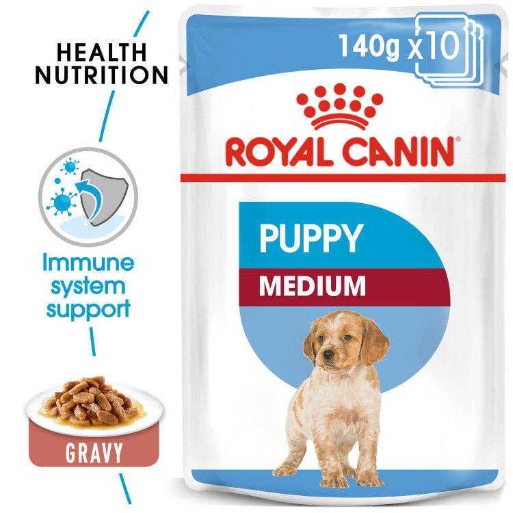 Royal Canin Medium Puppy (Wet Food - Pouches) 10 x 140 g_thumbnail_0