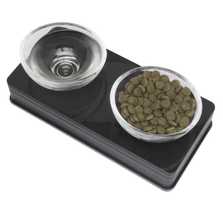 Catit Dual Glass Bowl Black_thumbnail_0