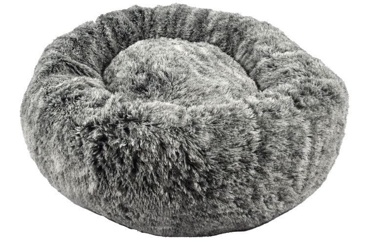 Donut Furry Pet Bed Bicolour Black, Medium_thumbnail_0