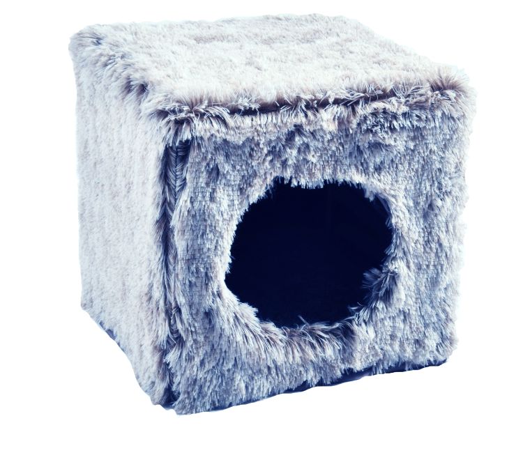 Cube Furry Cat Box Bicolour Black_thumbnail_0