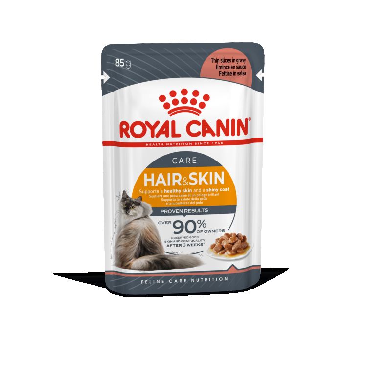 Royal Canin Hair & Skin Gravy (Wet Food - Pouches) 12 x 85 g_thumbnail_2