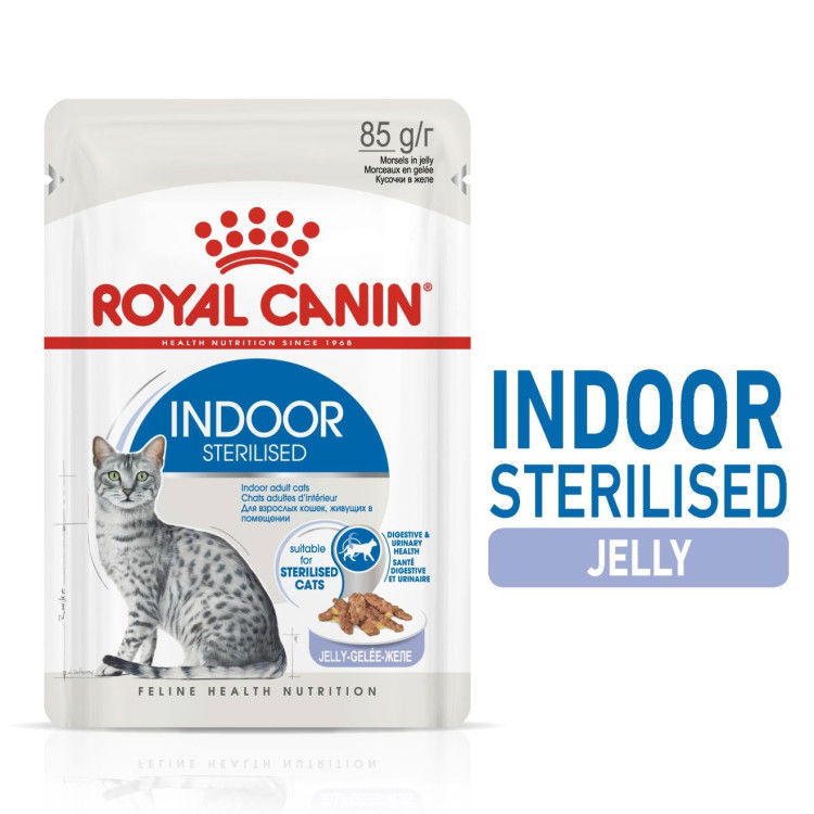 Royal Canin Indoor Jelly (Wet Food - Pouches) 12 x 85 g