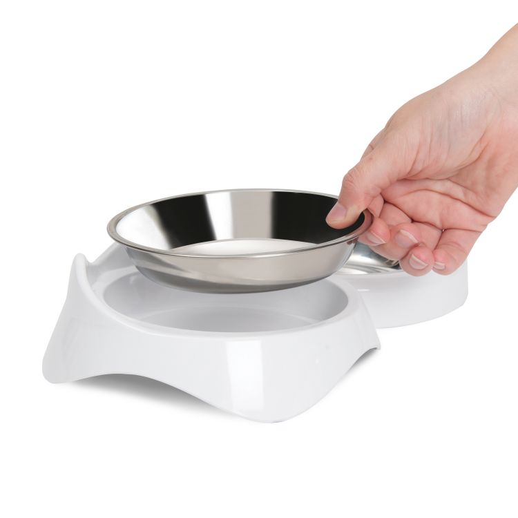 Catit PIXI Dual Feeding Dish – White_thumbnail_3
