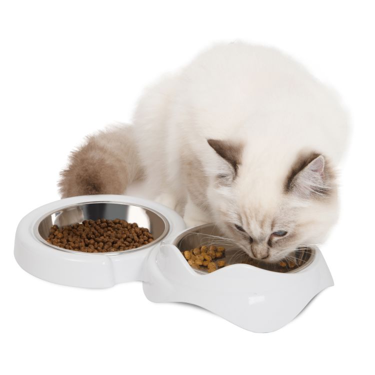 Catit PIXI Dual Feeding Dish – White_thumbnail_4