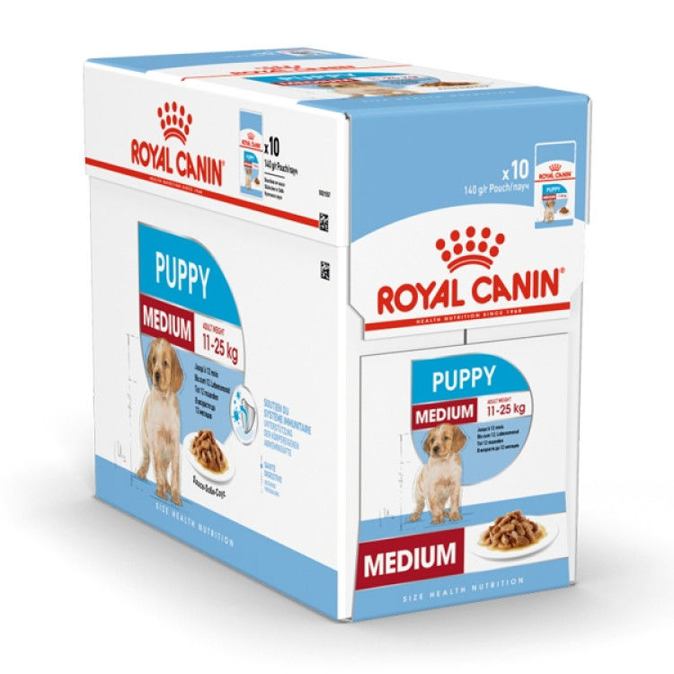Royal Canin Medium Puppy (Wet Food - Pouches) 10 x 140 g_thumbnail_1