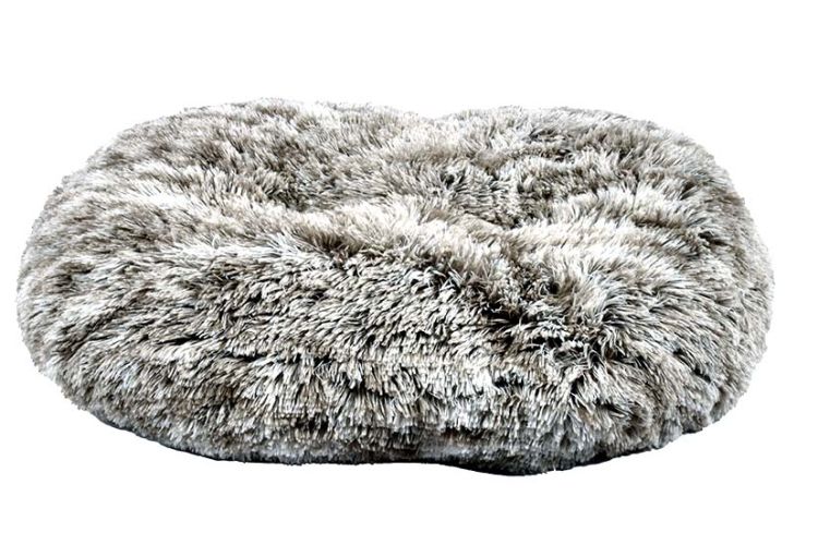Oval Furry Cushion Bicolour Black 103 x 72 cm_thumbnail_0