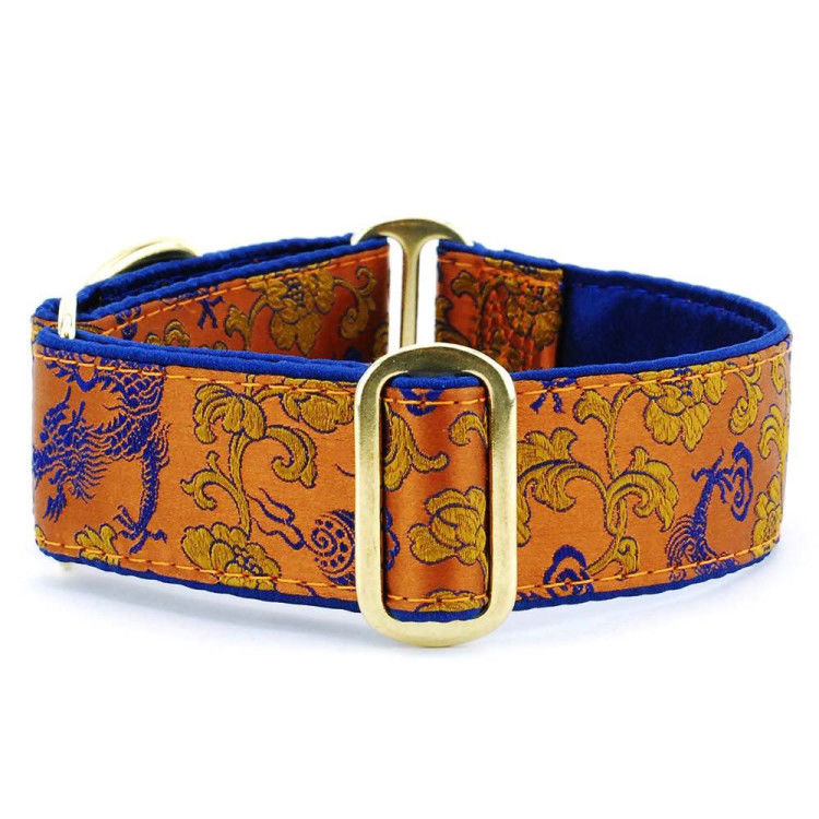 Small Satin Lined Martingale Collar - Dragon Copper_thumbnail_0