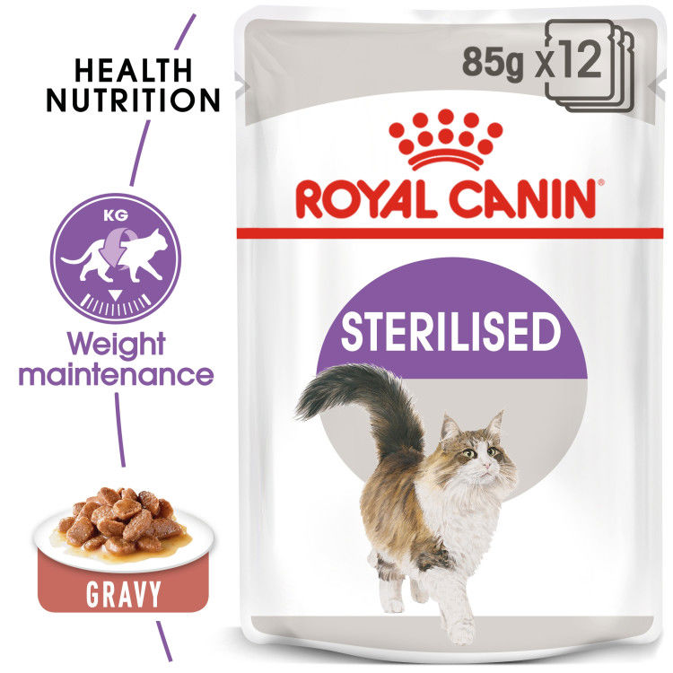 Royal Canin Sterilised Gravy (Wet Food - Pouches) 12 x 85 g_thumbnail_0