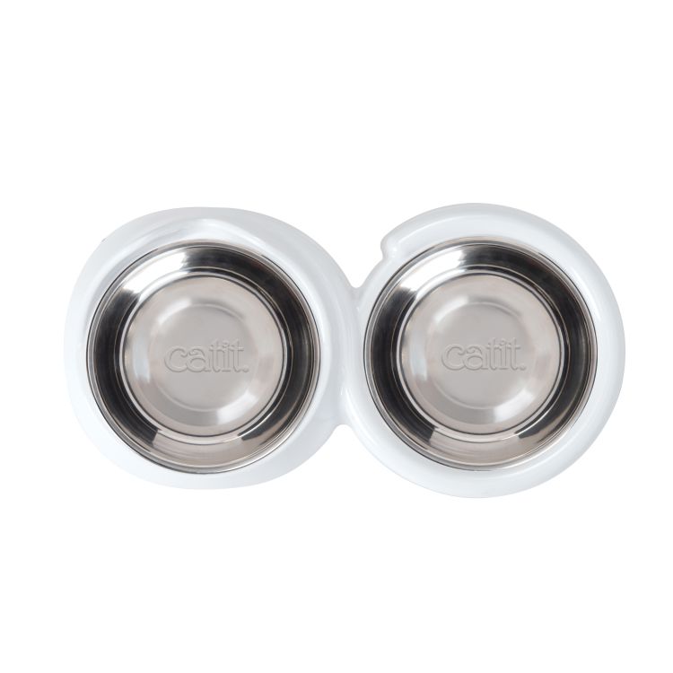 Catit PIXI Dual Feeding Dish – White_thumbnail_1