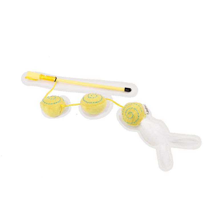 Cat Toy - Kitty Wand Ball Yellow_thumbnail_1