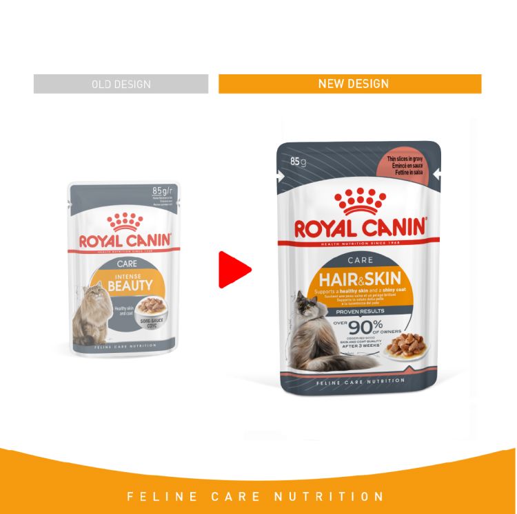 Royal Canin Hair & Skin Gravy (Wet Food - Pouches) 12 x 85 g_thumbnail_0