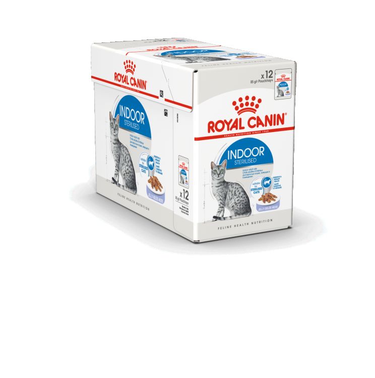 Royal Canin Indoor Jelly (Wet Food - Pouches) 12 x 85 g_thumbnail_1