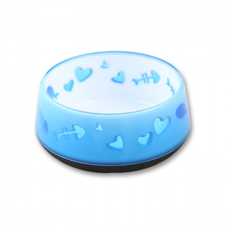 Cat Love Bowl – Blue, Orange & Pink